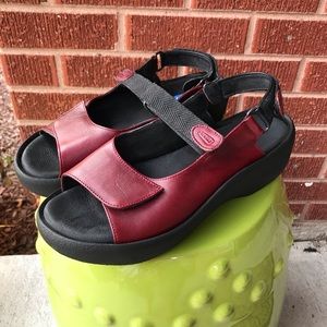 Wolky red sandals size 40